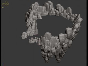 fountain hill rock - topography 05 3D 모델
