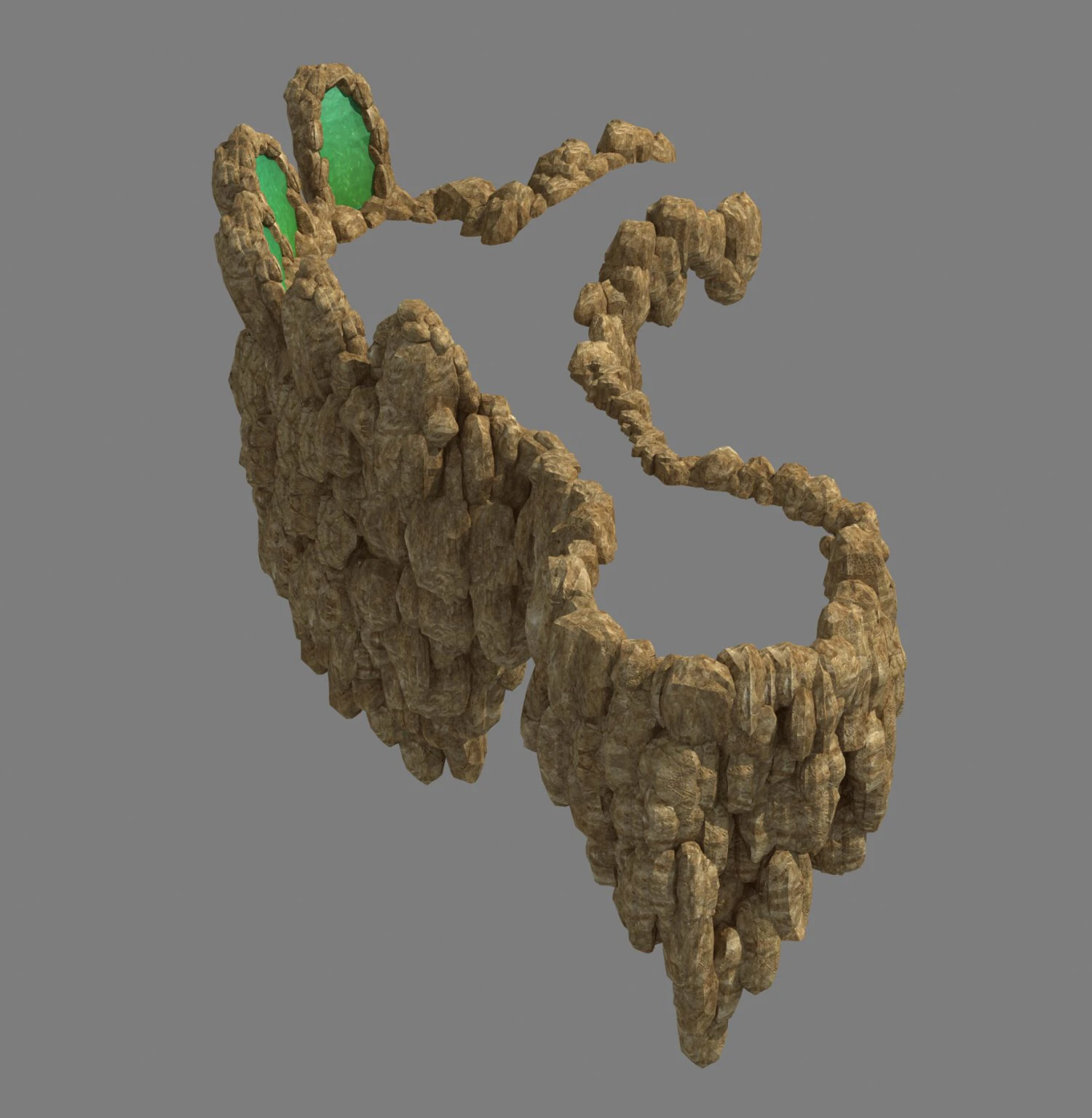 fountain hill rock - terrain 06 3D Model .c4d .max .obj .3ds .fbx .stl .blend 