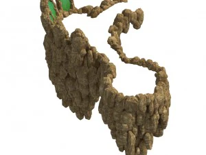 fountain hill rock - terrain 06 3D Model