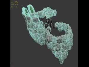 fountain hill rock - terrain 06 3D Model
