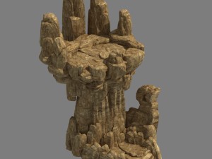 fountain hill rock - terrain 08 3D Model