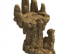 fountain hill rock - terrain 08 3D Model