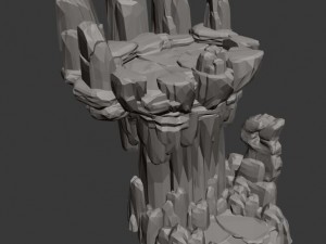 fountain hill rock - terrain 08 Modelo 3D