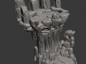 fountain hill rock - terrain 08 3D Model