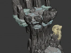 fountain hill rock - terrain 08 3D Model