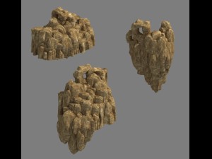 fountain hill rock - terrain 09 3D 模型