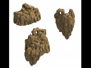 fountain hill rock - terrain 09 Model 3D