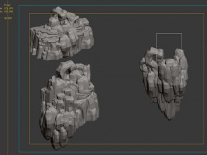fountain hill rock - terrain 09 Model 3D