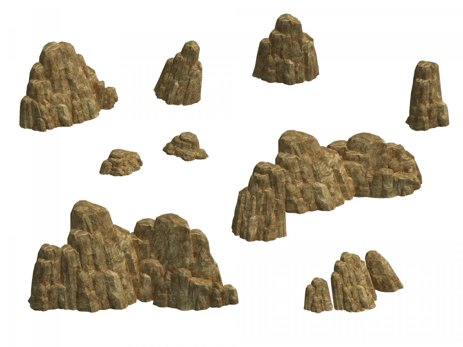 fong shan rock - terrain 10 3D Model .c4d .max .obj .3ds .fbx .stl .blend 