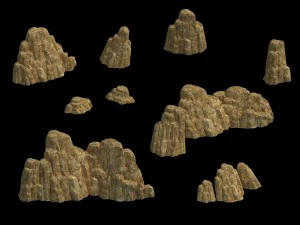 fong shan rock - terrain 10 3D Model