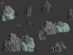 fong shan rock - terrain 10 3D Model