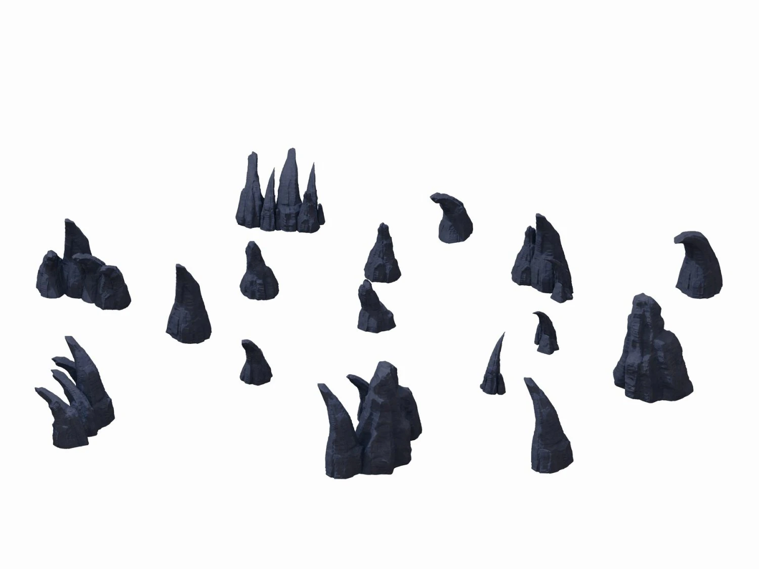 ghost town - sharp stone 3D Model .c4d .max .obj .3ds .fbx .stl .blend 