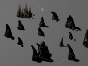 ghost town - sharp stone 3D Model