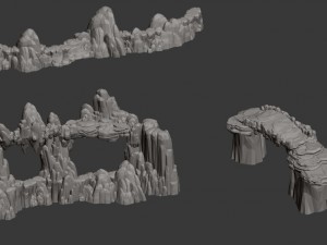 huaguo mountain - mountain hill road 01 Model 3D