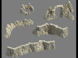 huaguo mountain - mountain hill road 02 3D Model