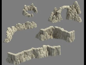 g&oacute;ra huaguo - g&oacute;rska droga na wzg&oacute;rze 02 Model 3D