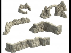 huaguo mountain - mountain hill road 02 Modello 3D