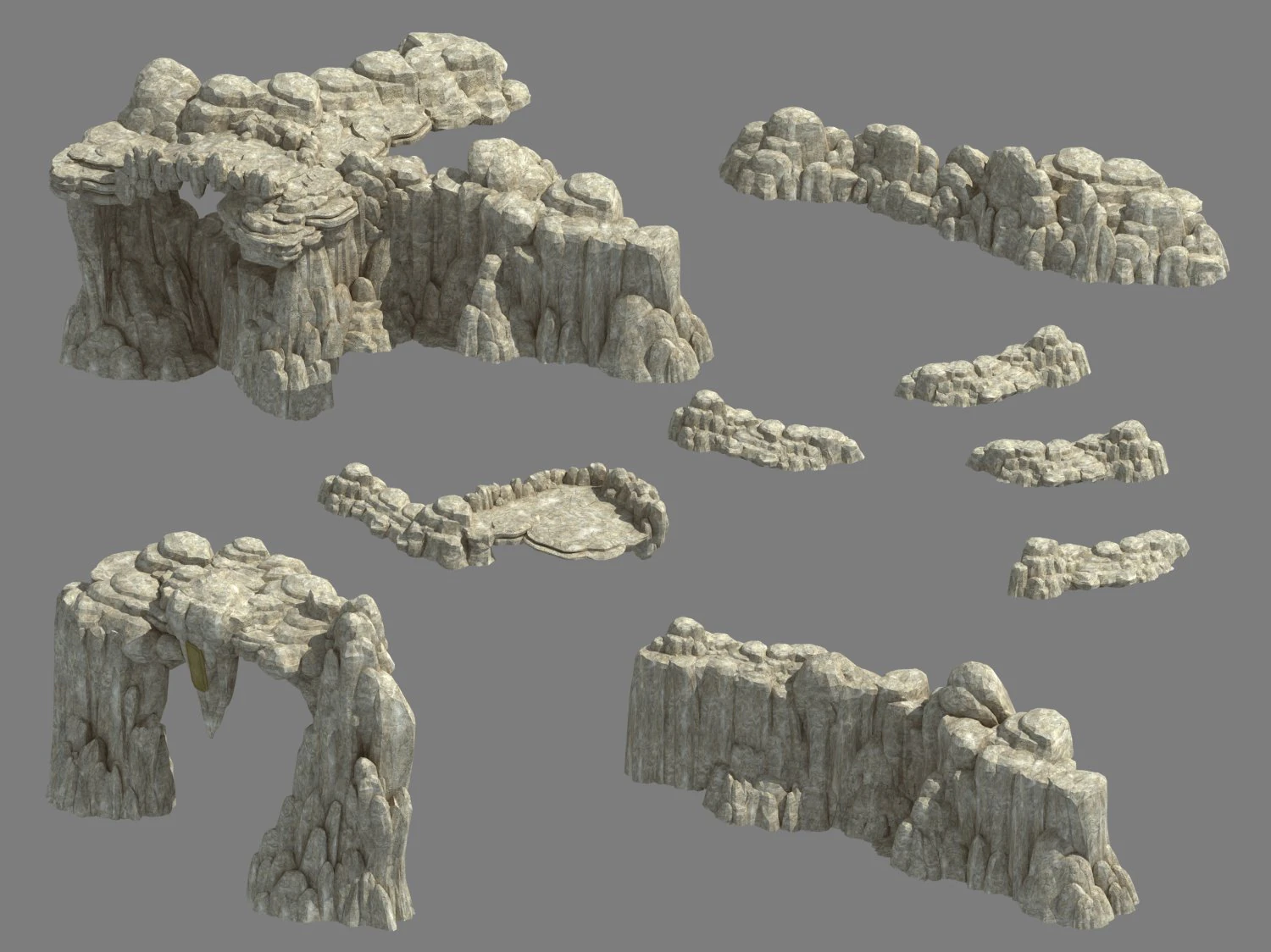 huaguo mountain - mountain hill road 03 3D Model .c4d .max .obj .3ds .fbx .stl .blend 