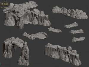 huaguo mountain - mountain hill road 03 3D Model