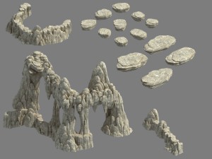 huaguo mountain - mountain hill road 04 3D Model