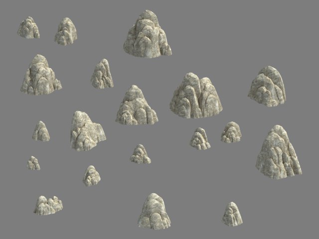 huaguo mountain - mountain hill road 05 3D Модель .c4d .max .obj .3ds .fbx .stl .blend 