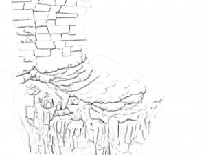 huashan mountain road - ice and snow surface 01 Model 3D