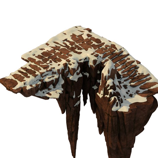 huashan mountain road - ice and snow surface 02 3D Модель .c4d .max .obj .3ds .fbx .stl .blend 