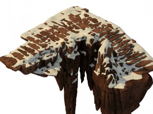 huashan mountain road - ice and snow surface 02 3D Model