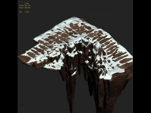 huashan mountain road - ice and snow surface 02 3D Model