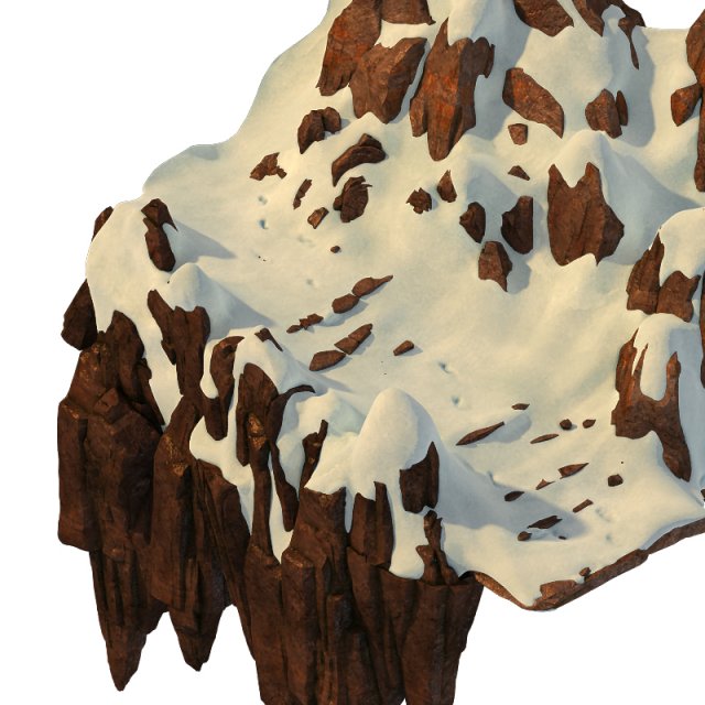 huashan mountain road - ice and snow surface 04 3Dモデル .c4d .max .obj .3ds .fbx .stl .blend 