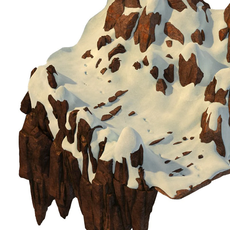 huashan mountain road - ice and snow surface 04 3D Model .c4d .max .obj .3ds .fbx .stl .blend 