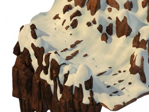 huashan mountain road - ice and snow surface 04 3D Model
