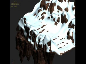 huashan mountain road - ice and snow surface 04 3D Model