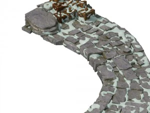 jalan gunung huashan - permukaan es dan salju 06 Model 3D