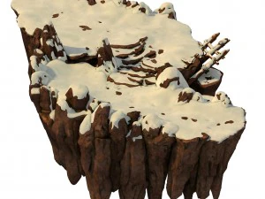 g&oacute;rska droga huashan - powierzchnia lodu i śniegu a1 Model 3D