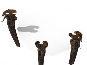 huashan mountain road - snow and ice statue 3D Model