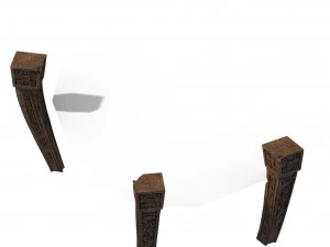 huashan mountain road - snow and ice statue 3D Model