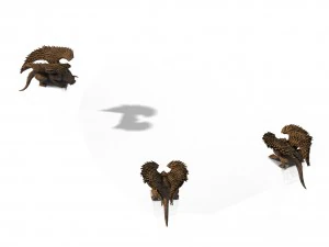 huashan mountain road - snow and ice statue 3D Model
