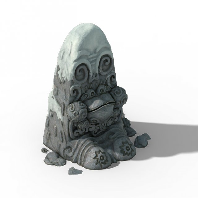 huashan mountain road - snow and ice statue 02 Model 3D .c4d .max .obj .3ds .fbx .stl .blend 