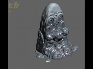 huashan mountain road - snow and ice statue 02 Model 3D