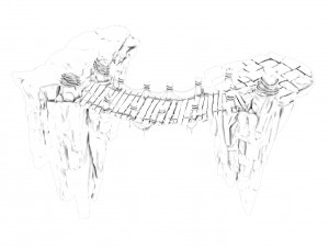 huashan mountain road - ice and snow bridge 3D 모델