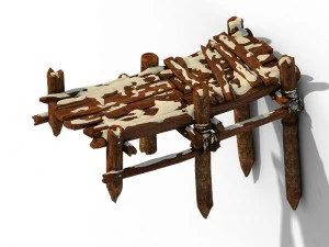 estrada da montanha huashan - ponte de gelo e neve 02 Modelo 3D