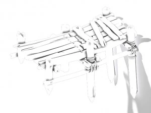 huashan mountain road - ice and snow bridge 02 3D Model