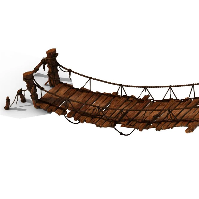 estrada da montanha huashan - ponte de gelo e neve 03 Modelo 3D .c4d .max .obj .3ds .fbx .stl .blend 