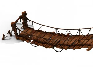 estrada da montanha huashan - ponte de gelo e neve 03 Modelo 3D