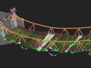 estrada da montanha huashan - ponte de gelo e neve 03 Modelo 3D