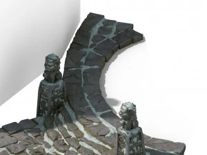 jalan bukit huashan - pintu masuk tangga es Model 3D