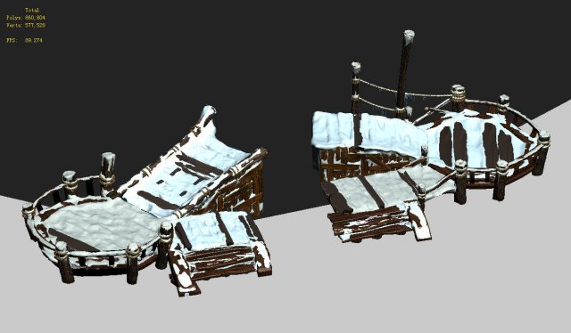huashan mountain road - ice and snow bridge 3D Model .c4d .max .obj .3ds .fbx .stl .blend 