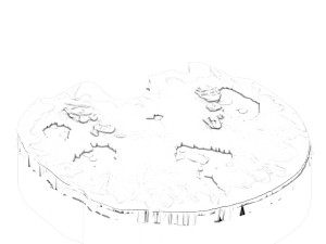 huashan mountain road - ice and snow broken lake 3D 모델