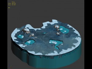 huashan mountain road - ice and snow broken lake 3D 모델